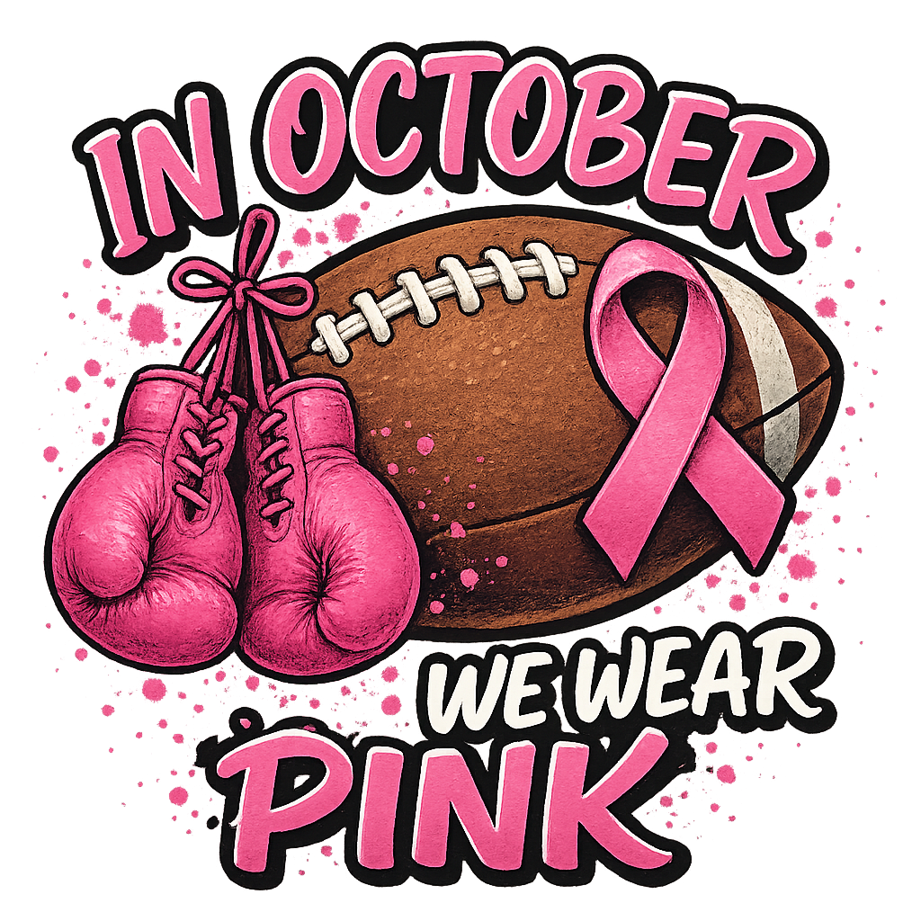 Game Day Fighter Breast Cancer Digital File